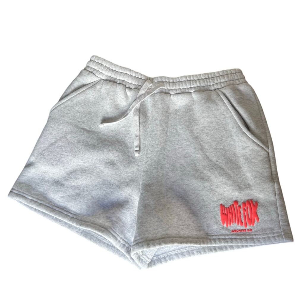 White Fox Super Soft Gray Lounge Sweat Shorts Size Small
